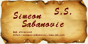 Simeon Šabanović vizit kartica